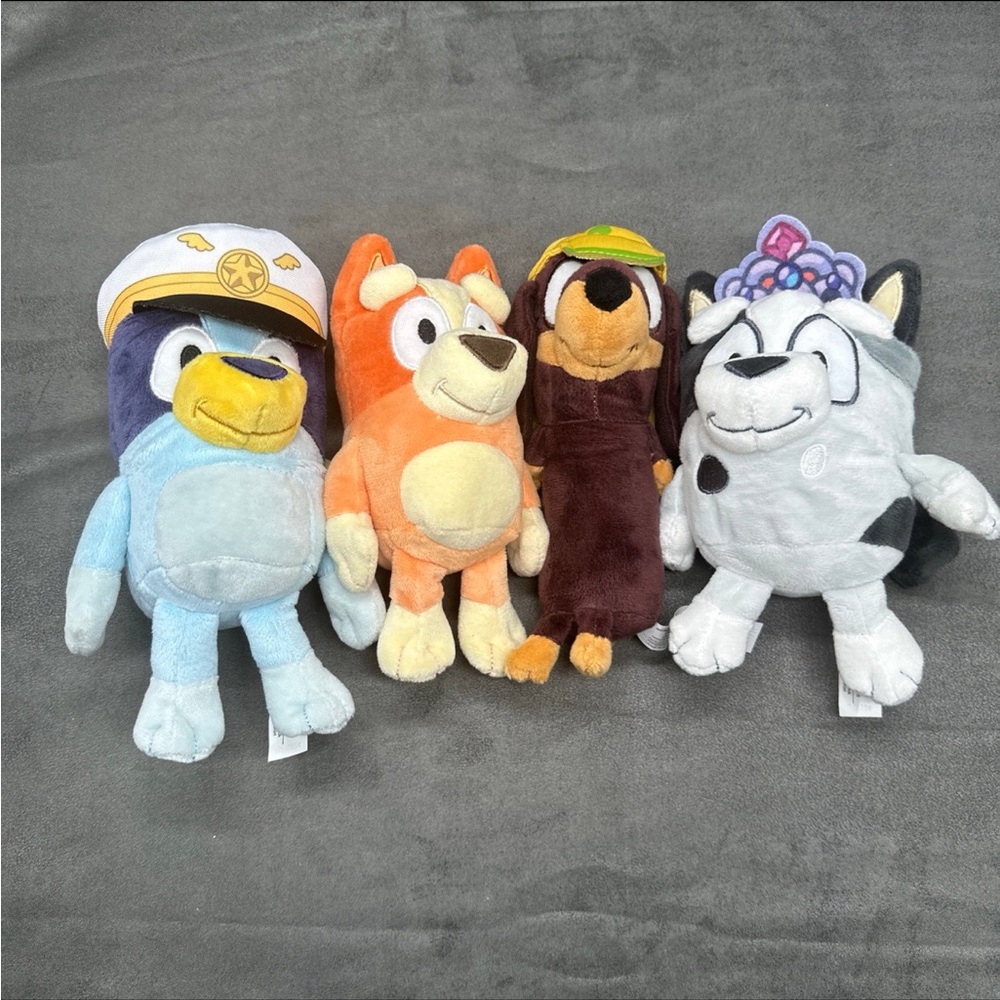 Bluey Friends Plush Lot Bingo Captain Bluey Princess Muffin & Snickers